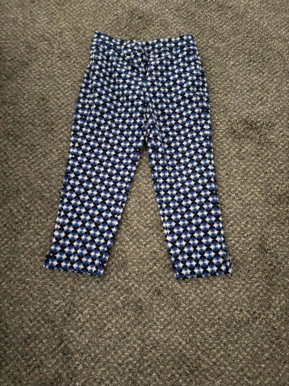 kate spade Navy, Cobalt and White Geometric pants